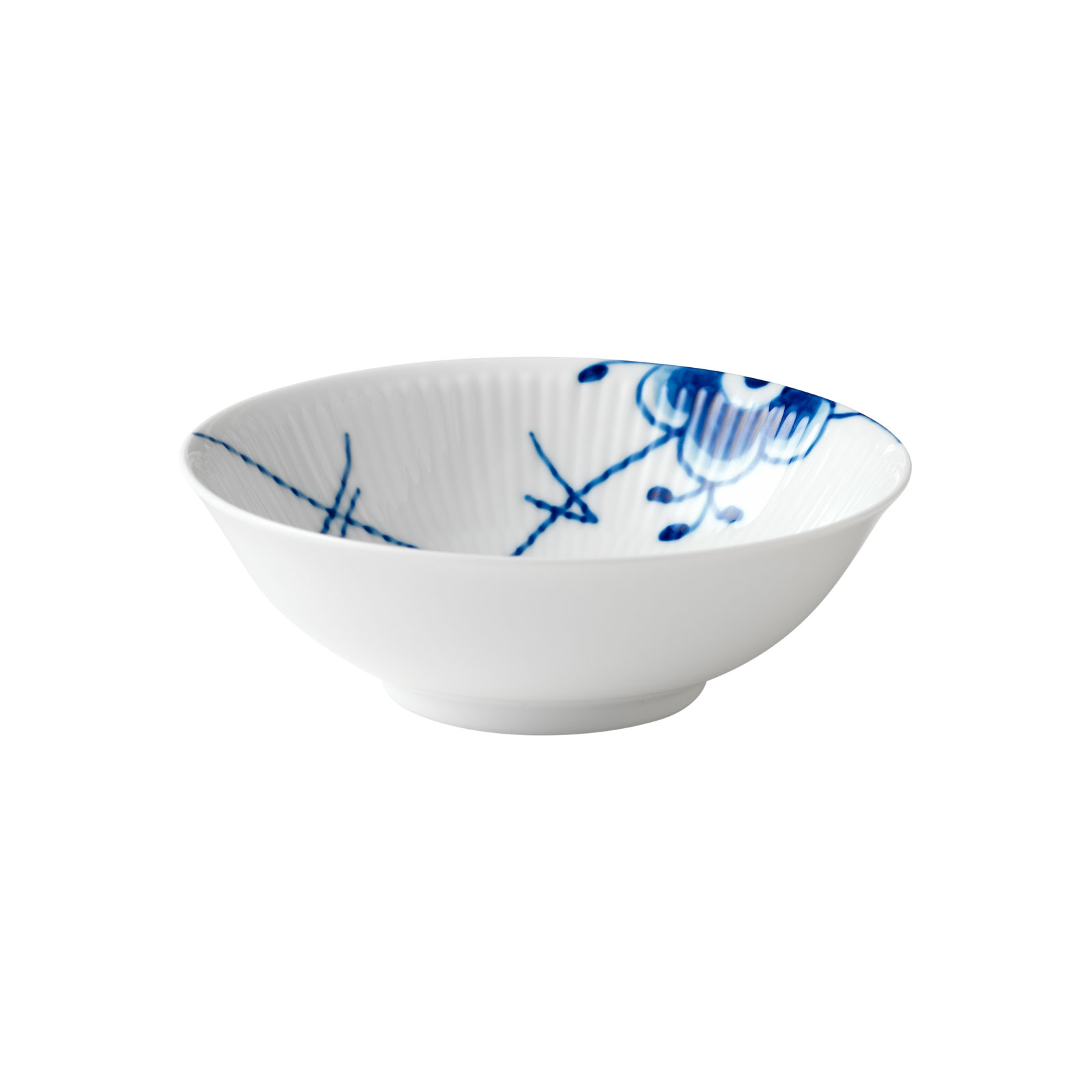 Royal Copenhagen Mega Blau Gerippt Kompottschale 16cm 2381575