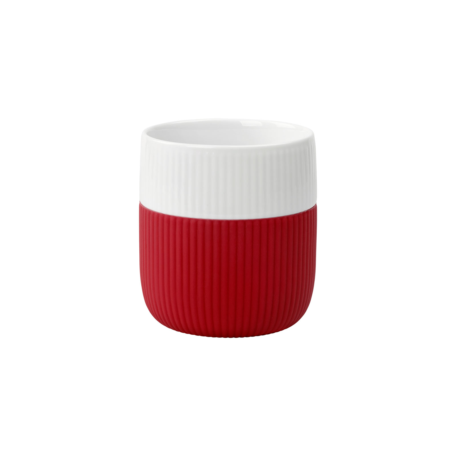 Royal Copenhagen Gerippt Contrast Becher Crimson