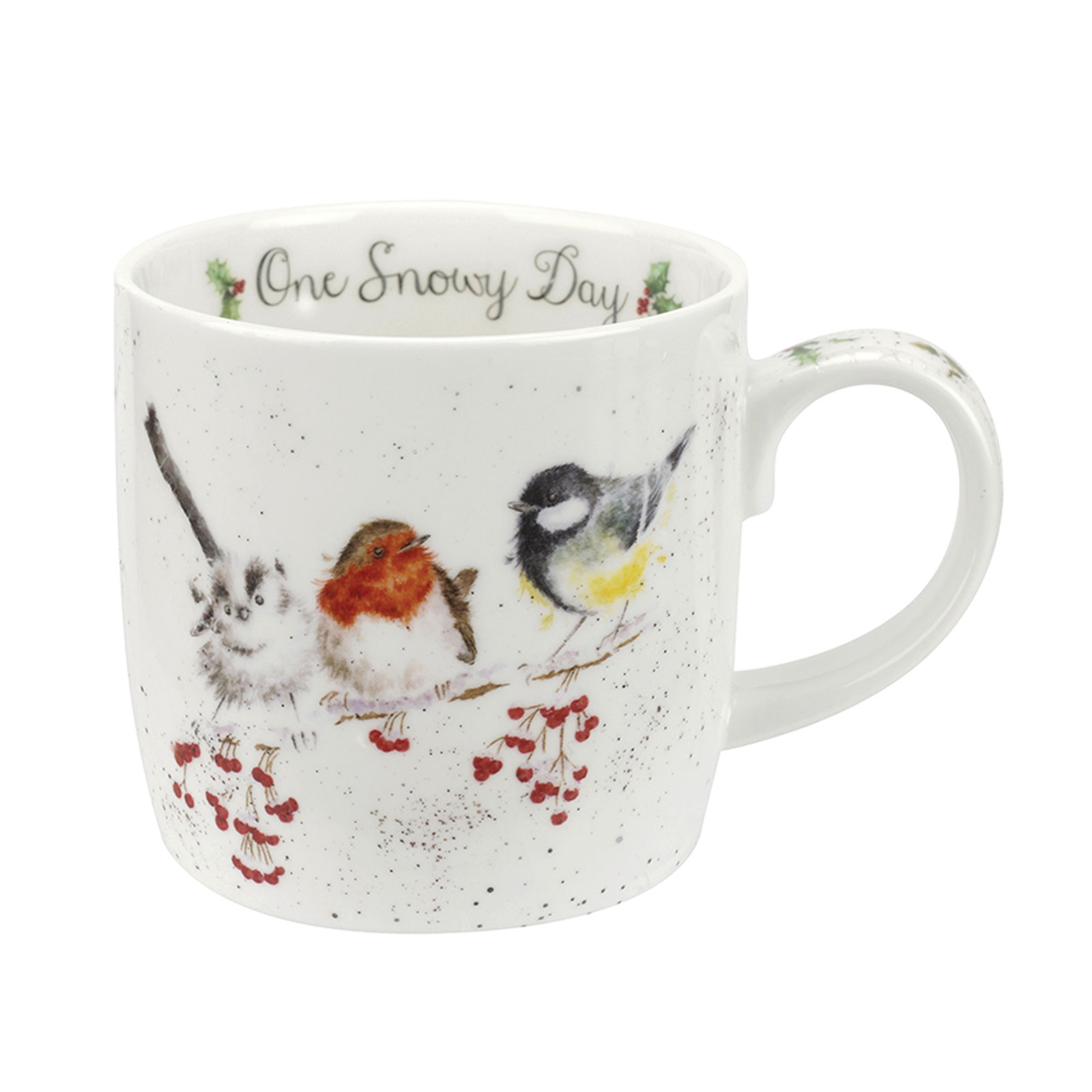 Royal Worcester Wrendale Designs Becher One Snowy Day / Vögel