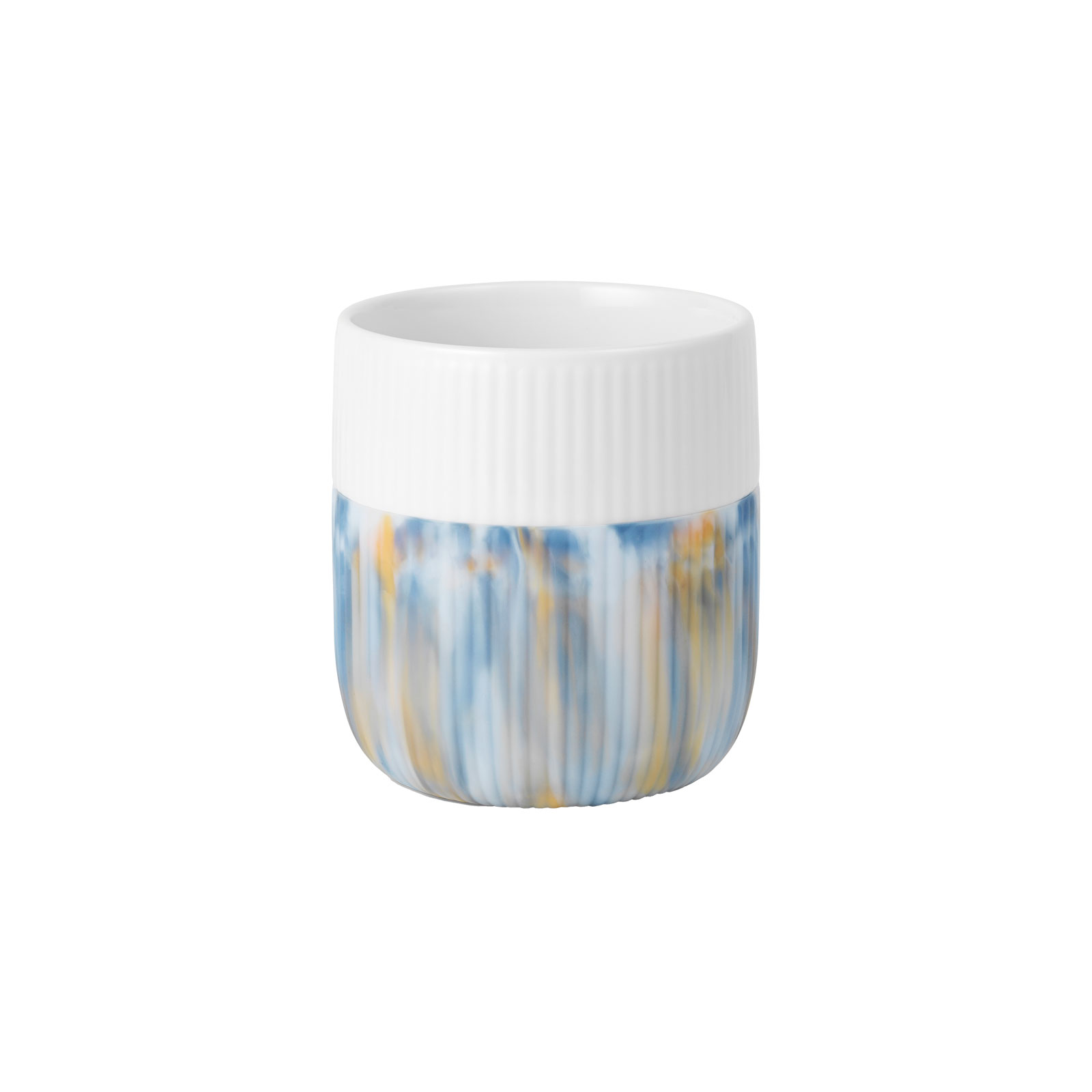 Royal Copenhagen Gerippt Contrast Becher Marble Ocean Mist