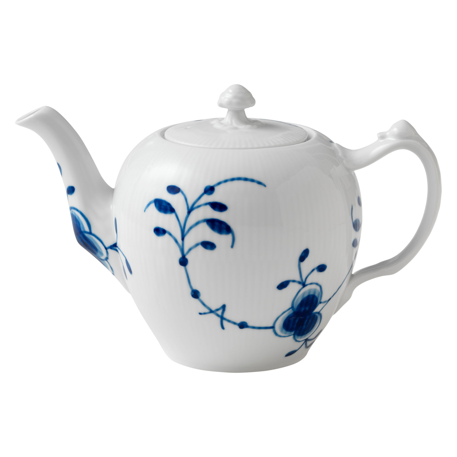 Royal Copenhagen Mega Blau Gerippt Teekanne 1,0ltr. 2381141