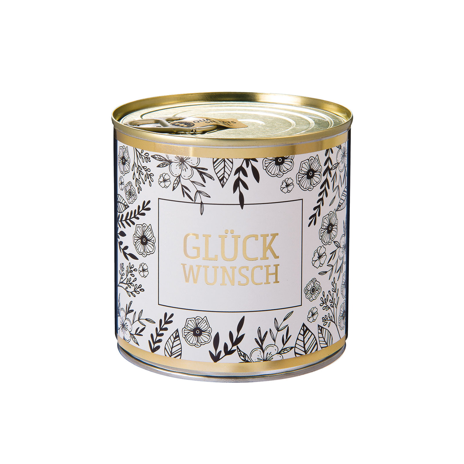 Wondercandle Cancake Glückwunsch Flower gold Marmor