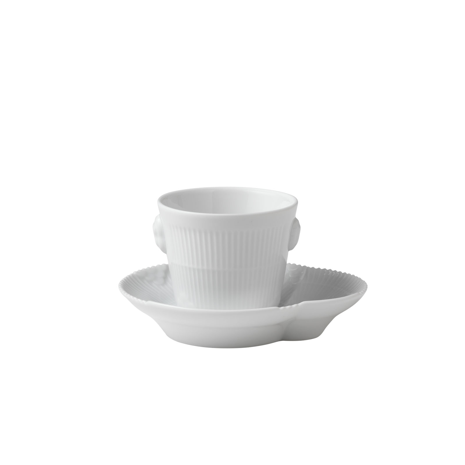 Royal Copenhagen Elements Weiß Espressotasse mit Untertasse 0,10ltr 2597056