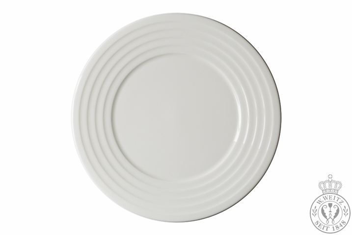 Dibbern Bone China weiß Fine Dining R Abendbrotteller 24cm mit Relief