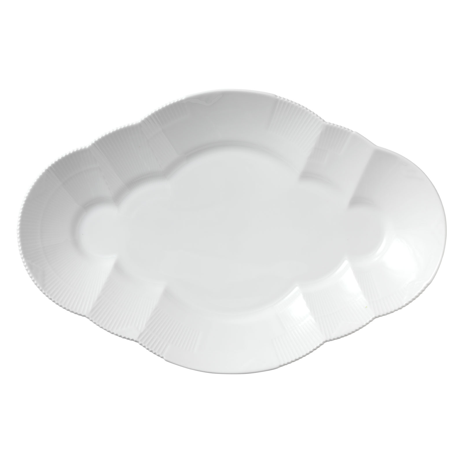 Royal Copenhagen Elements Weiß Platte oval 38cm 2597375