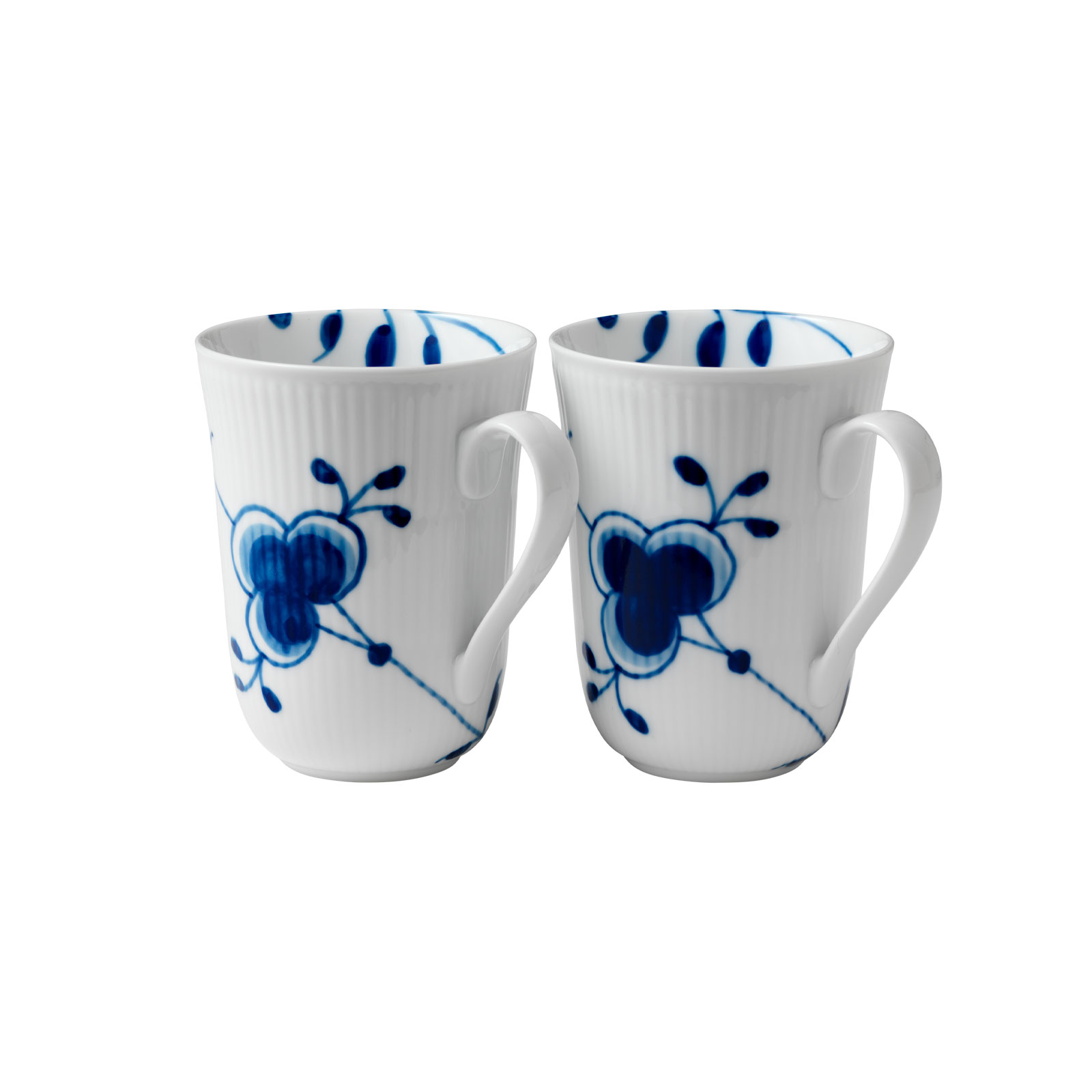 Royal Copenhagen Mega Blau Gerippt Becher 2er Set 2381039