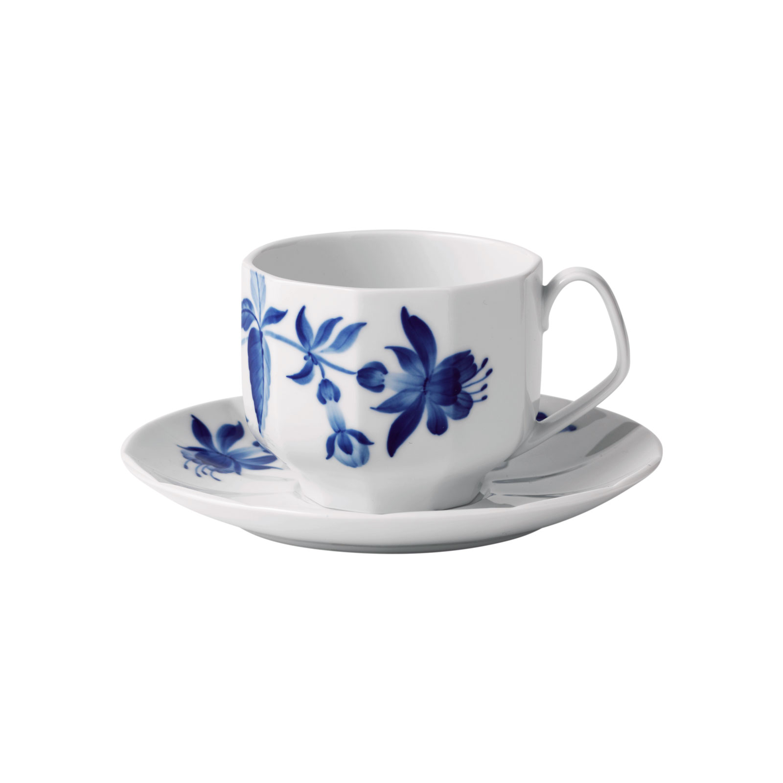 Royal Copenhagen Blomst Kaffeetasse mit Untertasse 0,22ltr. Fuchsia