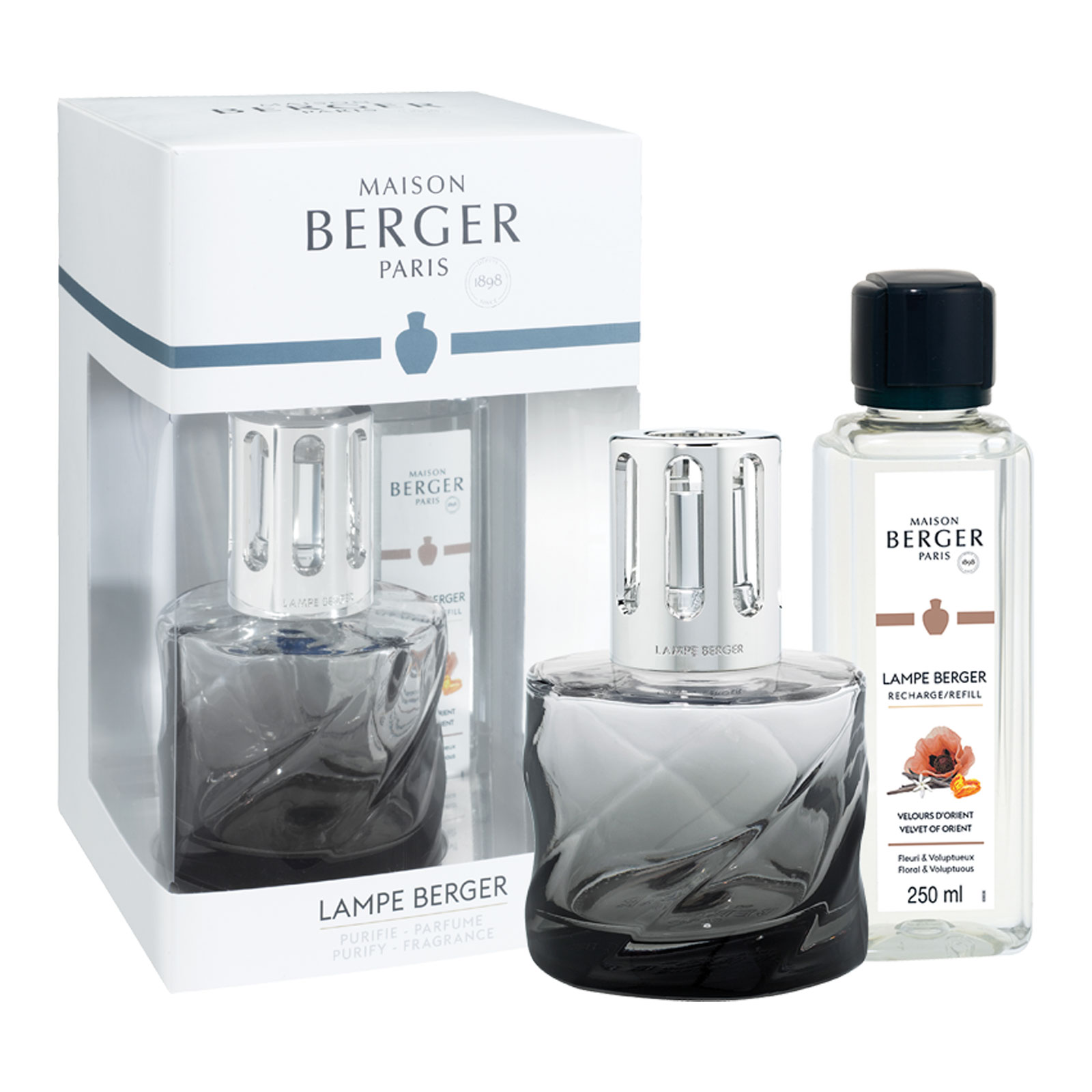 Maison Berger Geschenkset Lampe Noire + Parfum Velours d' Orient