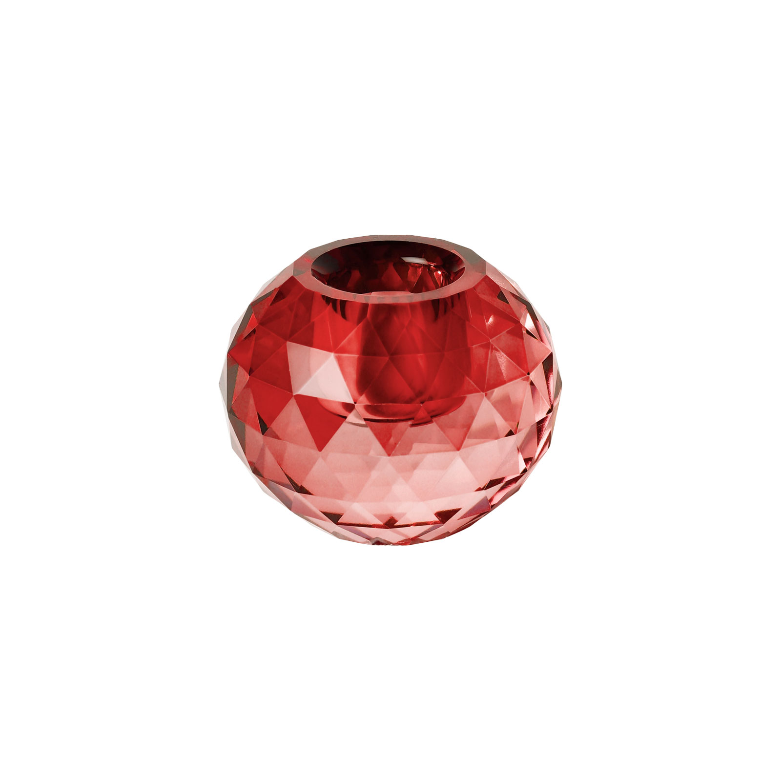 C'est Bon Kerzenhalter Kristall rot 6x4,5cm