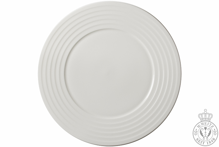 Dibbern Bone China weiß Fine Dining R Platzteller 32cm mit Relief