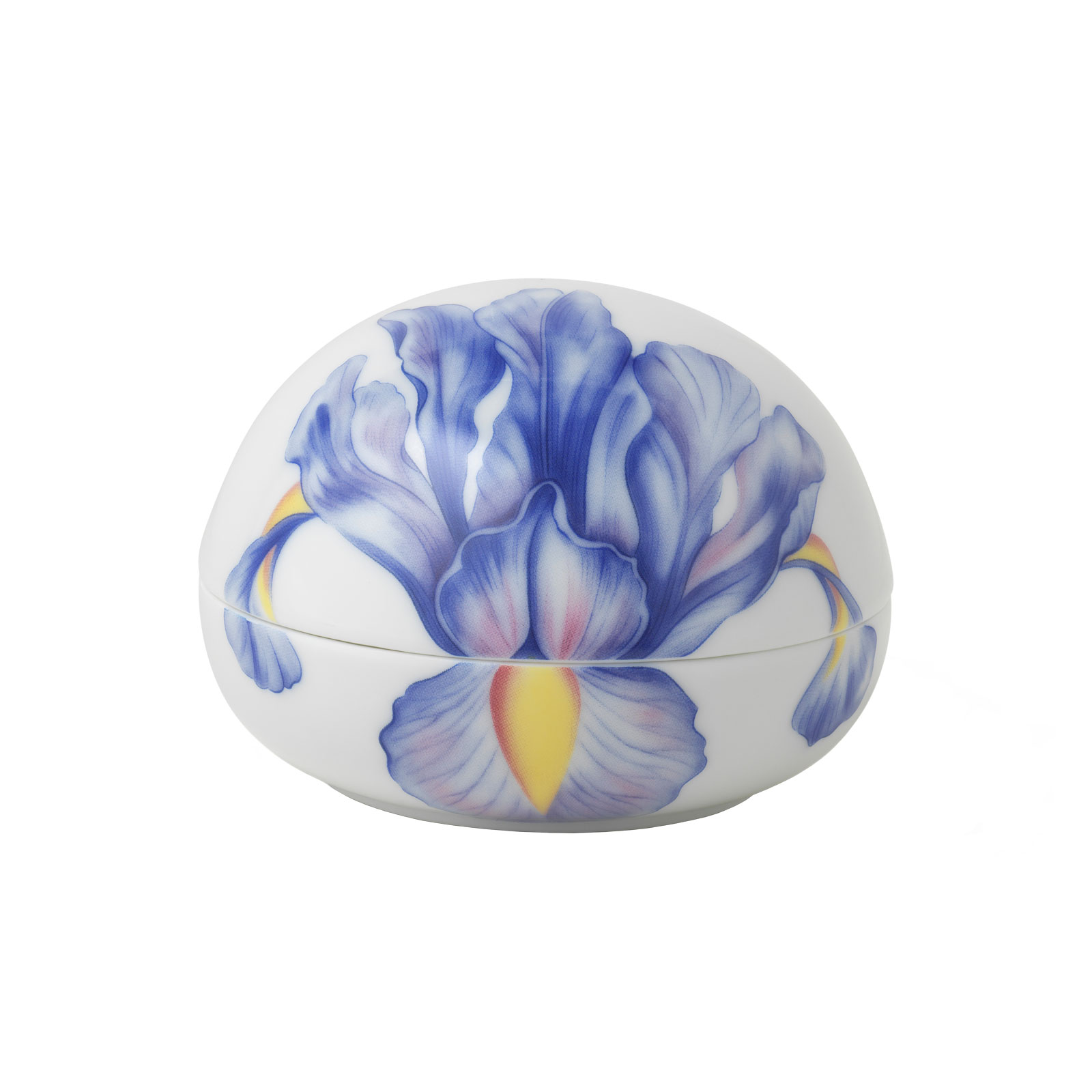 Royal Copenhagen Osterei Bonbonniere liegend Blue Iris 2024 