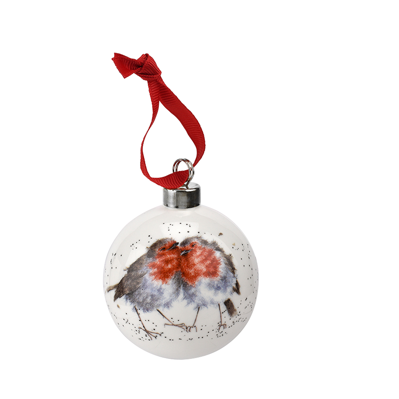 Royal Worcester Wrendale Designs Weihnachtskugel Snuggle up Together