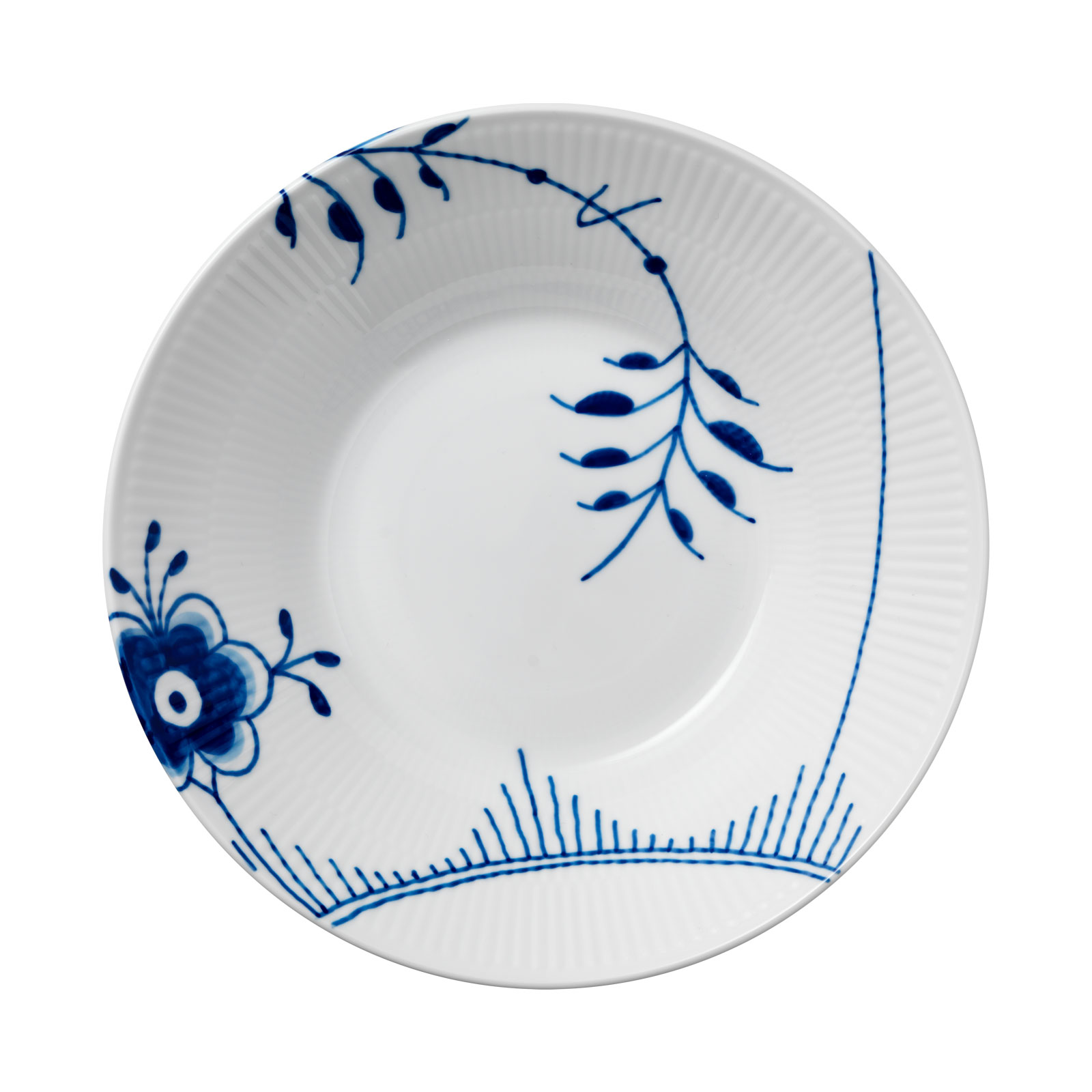 Royal Copenhagen Mega Blau Gerippt Pastaschale 24cm 2382606