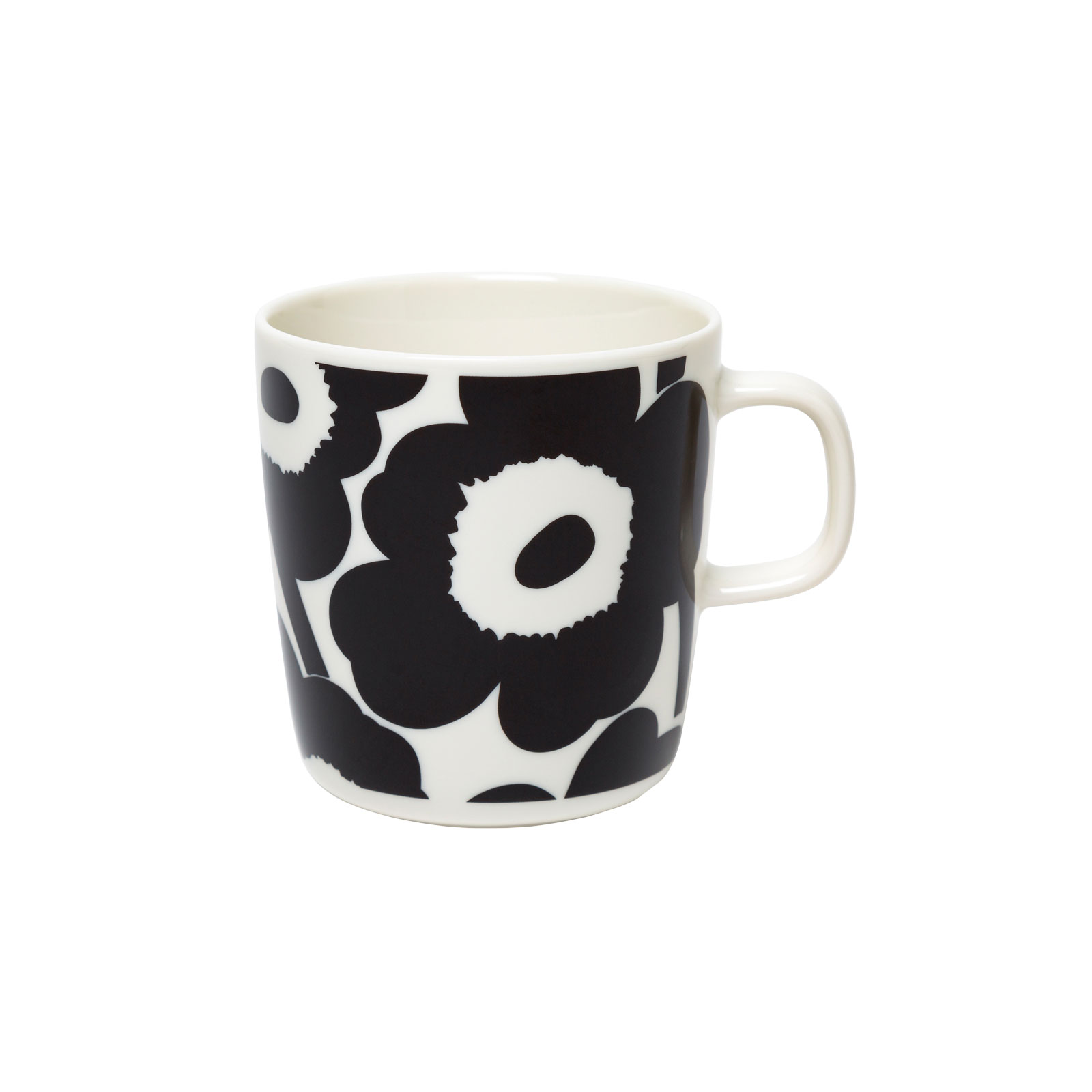 Marimekko Oiva / Unikko Becher 0,40 ltr. Blume schwarz