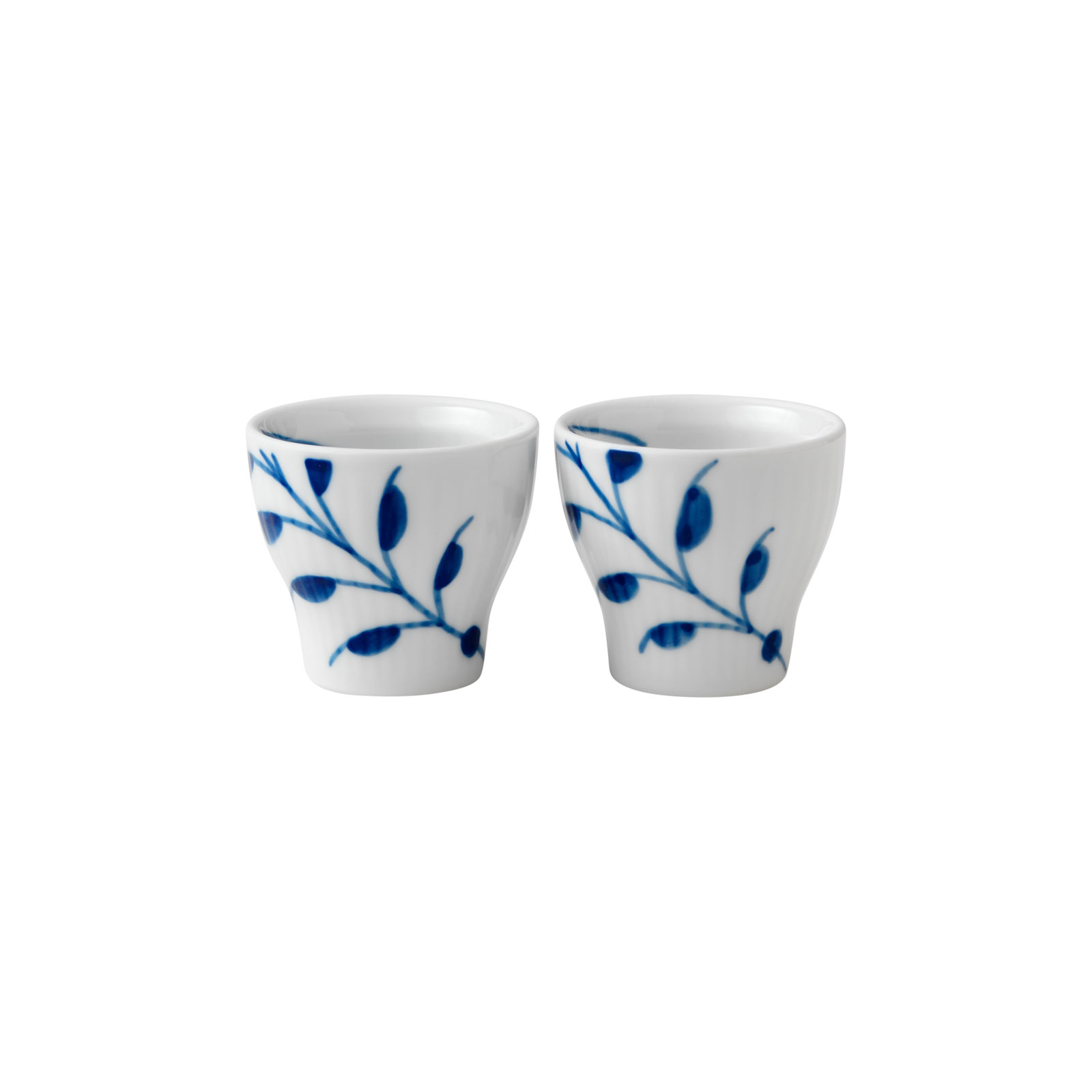 Royal Copenhagen Mega Blau Gerippt Eierbecher 2er Set 2381703