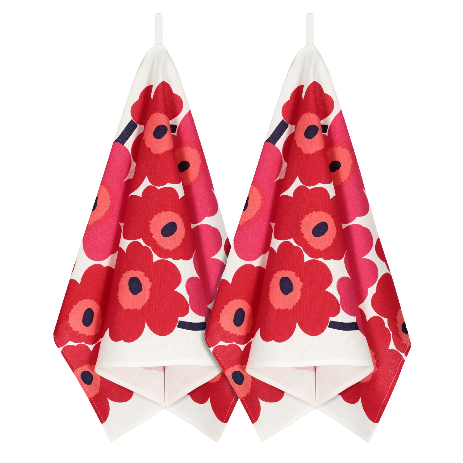 Marimekko Unikko Geschirrtuch 2er Set 47x70cm Blume rot