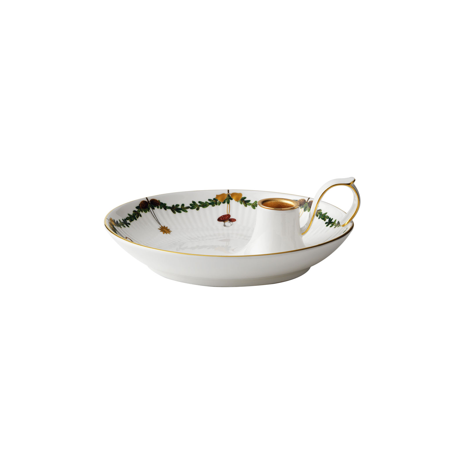 Royal Copenhagen Star Fluted Christmas Kerzenhalter mit Griff