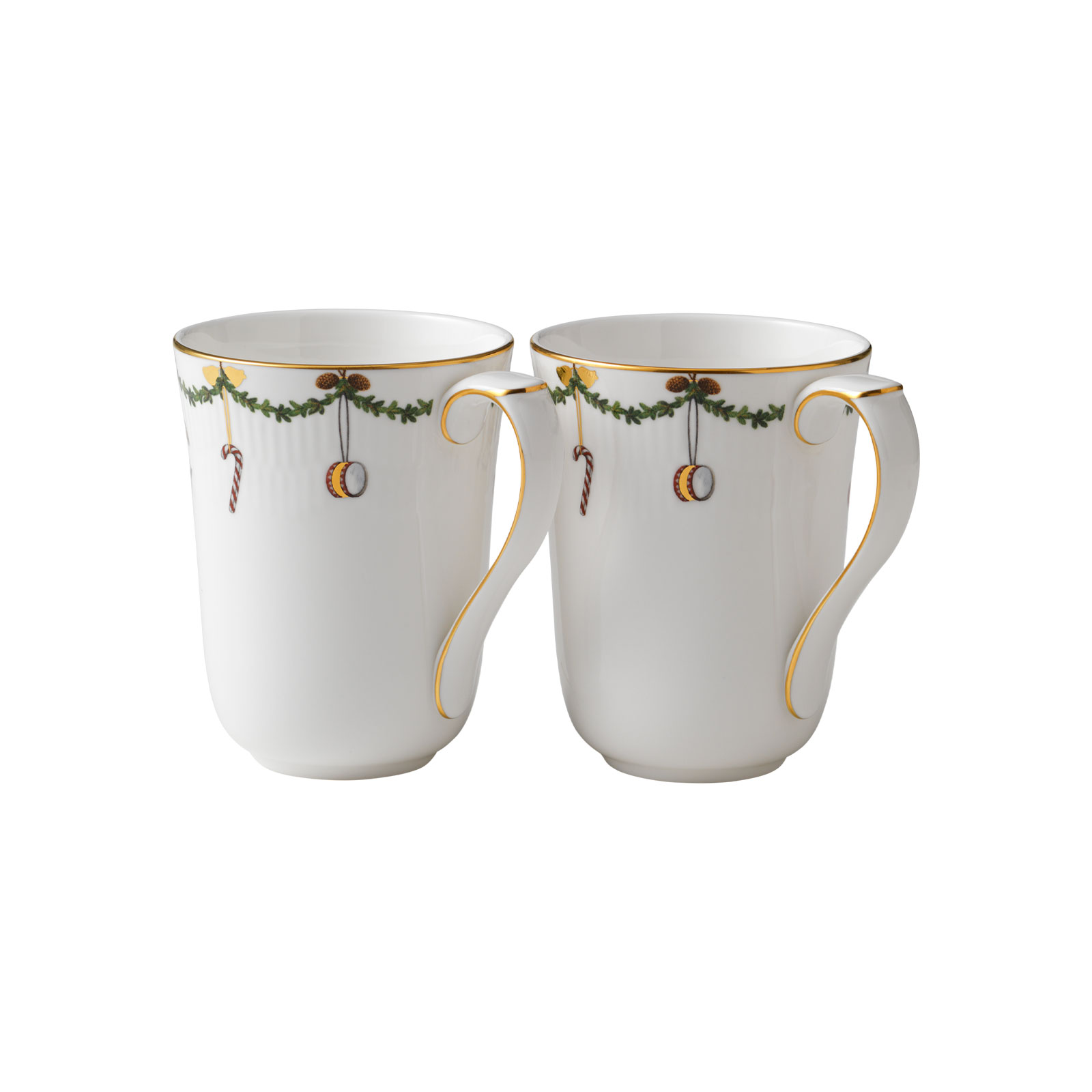 Royal Copenhagen Star Fluted Christmas Becher 2er Set