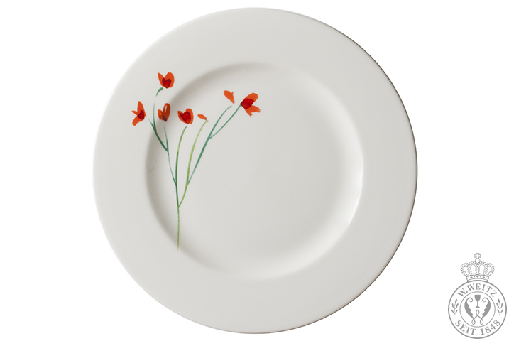 Dibbern Impression Blume Rot Speiseteller 26,5cm