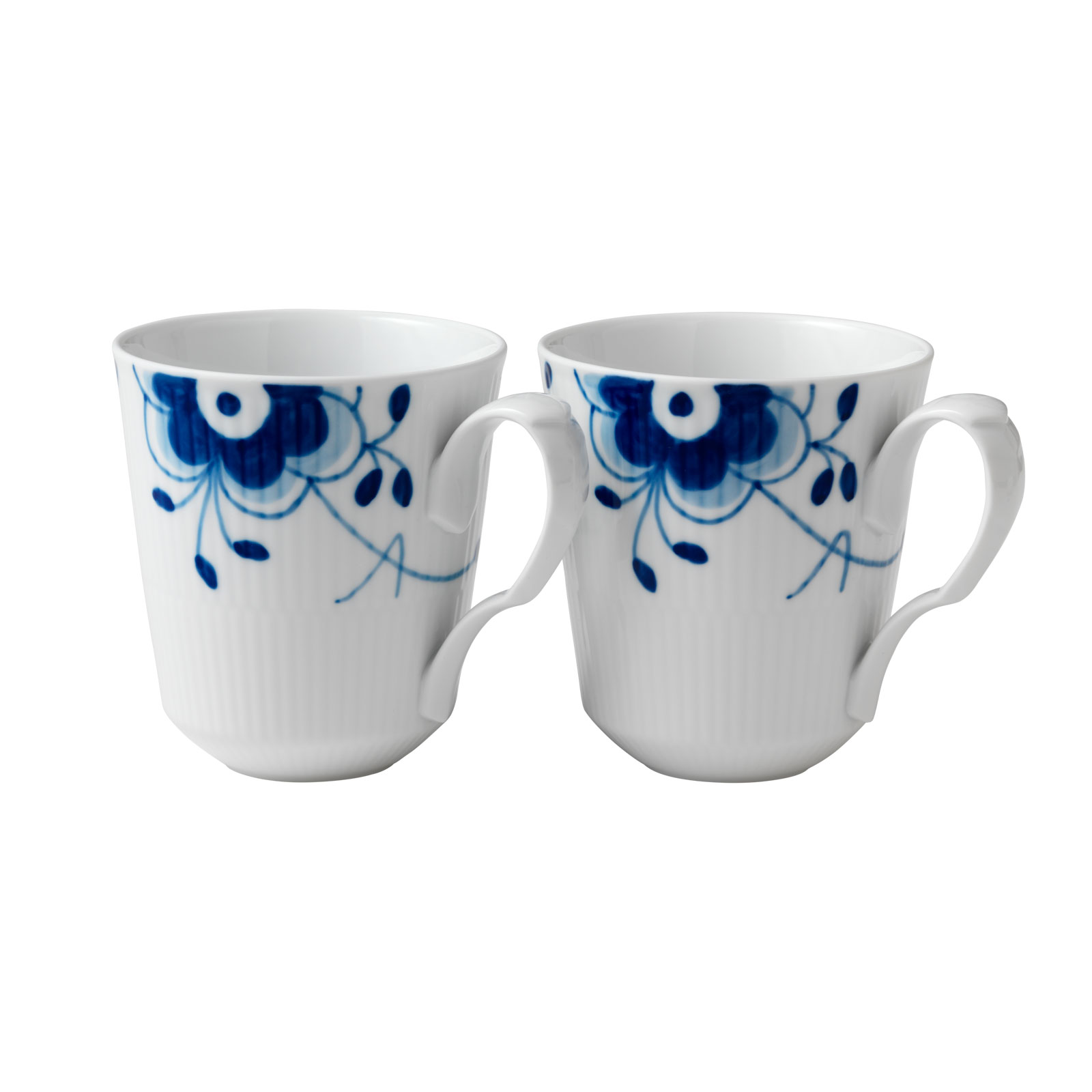 Royal Copenhagen Mega Blau Gerippt Becher 2er Set 2381043