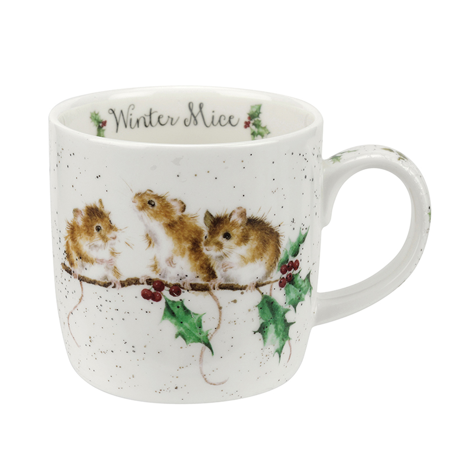 Royal Worcester Wrendale Designs Becher Winter Mice / Mäuse 0,31ltr. (Christmas Collection)